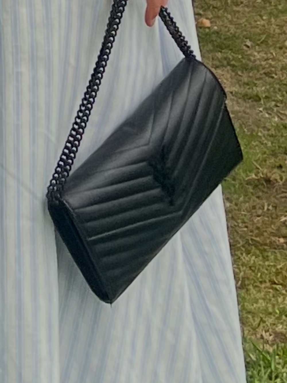 Yves Saint Laurent Black Quilted Chain-Handle Crossbody Bag